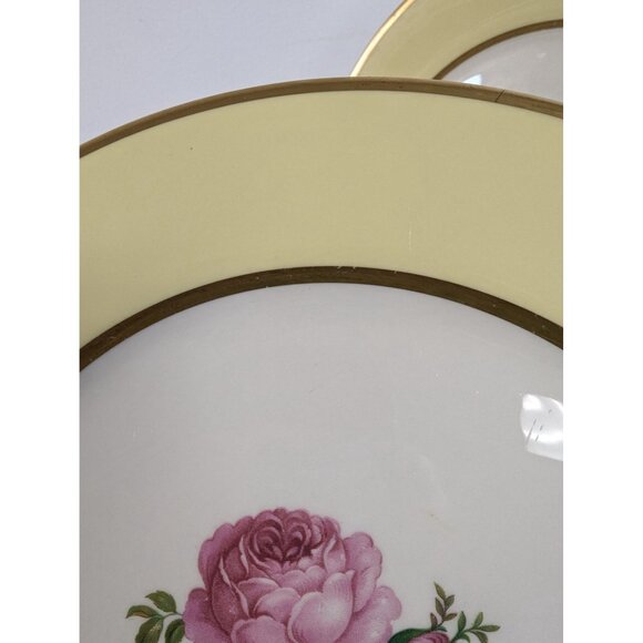 FL11 Yellow Dinner Plates Set of 2 California Gold Flintridge Sylvan China - Picture 6 of 13
